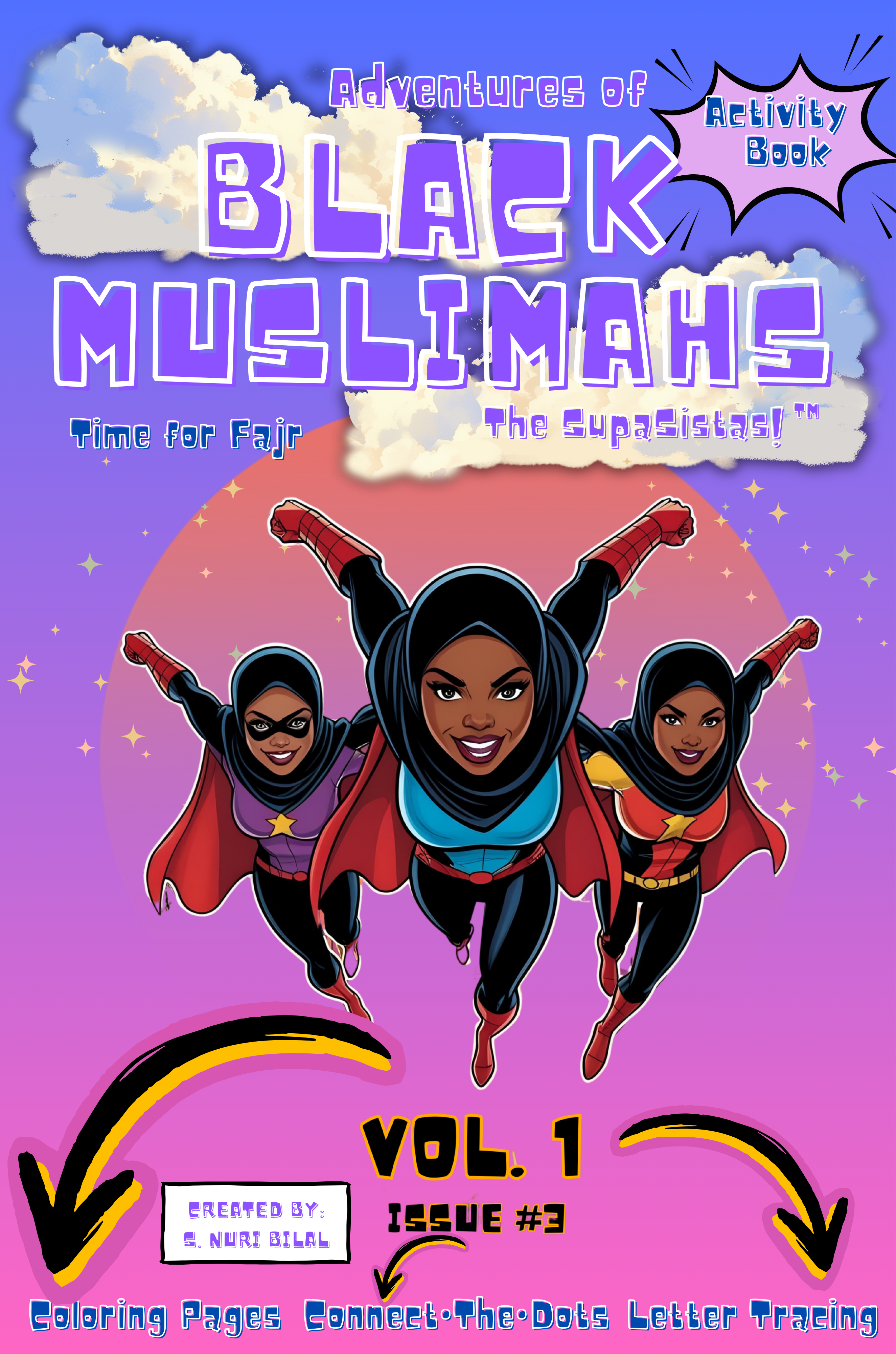 Adventures of Black Muslimahs Activity Book 3 cover, Time for Fajr